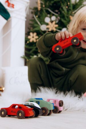Unique Pink Toy Car for Girls Personalized Wooden Cars Sensory Toys Stocking Stuffers Wooden Auto Track Handmade Toys Keepsake Gift Boy