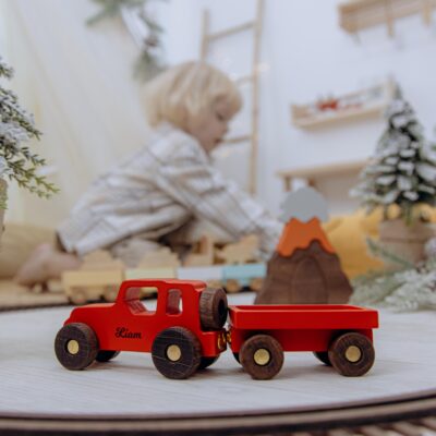 Wooden Farm Animals Set Small World Play Kids Birthday Gift Handmade Toys for Toddlers Easter Gifts Personalized Toy Car Building Blocks