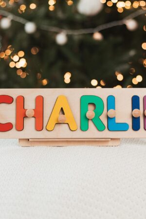Dinosaur Wooden Name Puzzle Custom Name Puzzle with Stand Baby Boy Gift Personalized  Handmade Toys Easter Gifts for Kids Montessori Toys