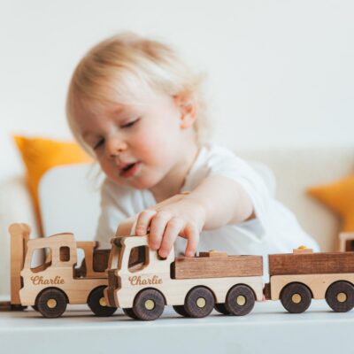 Montessori Construction Truck Car Sensory Toys For Kids Personalized Birthday Gift Vehicles Wooden Toy Stocking Stuffers Kids Pretend Play