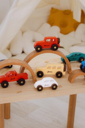 Collect Wooden Cars With Names, Sensory Toys For Toddlers, Baby Birthday Gift, Wooden Truck Toy, Personalized Gift For Kids, First Christmas