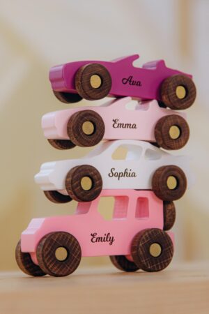 Colorful Wooden Toy Car Set of 1 3 5 Wooden Cars Push and Pull Vehicle Gift for Toddlers and Kids 1st Birthday Keepsake Gift Track Kids Toys