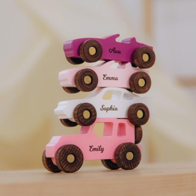 Colorful Wooden Toy Car Set of 1 3 5 Wooden Cars Push and Pull Vehicle Gift for Toddlers and Kids 1st Birthday Keepsake Gift Track Kids Toys