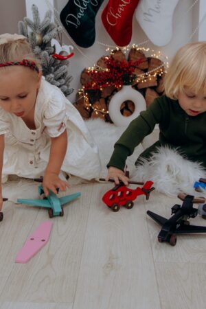 Wooden Plane Toy for 1 2 3 Year Old Airplane Baby Shower Gift Activity Toys Montessori Toys For Toddlers Kids Pretend Play Easter Gifts