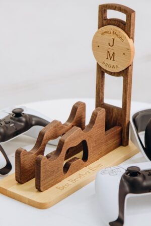 Boyfriend Gift on Valentines Day Personalized Wooden Controller Stand Headphone Holder Best Gift For Him Custom Game Controller Stand