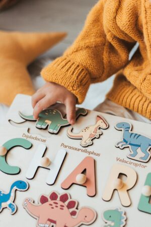 Montessori Dinosaur Busy Board Personalized Toddler Toy Dino Nursery Dinosaur Name Puzzle Birthday Decorations Easter Gifts For Toddlers