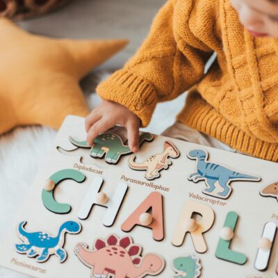 Montessori Dinosaur Busy Board Personalized Toddler Toy Dino Nursery Dinosaur Name Puzzle Birthday Decorations Easter Gifts For Toddlers