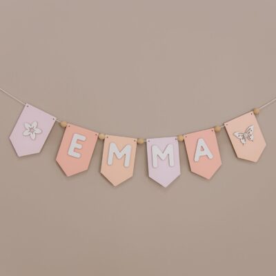 Girl Personalized Garland, Name Banner, 1st Birthday Decoration, Nursery Decor, Flags And Bunting, Сustom Decor