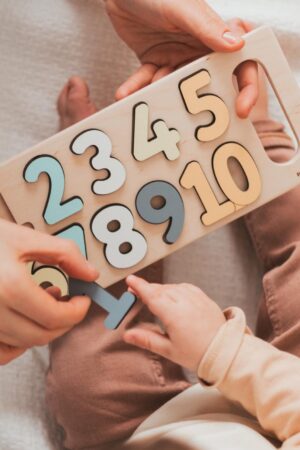 Pastel Numbers Puzzle Montessori Toys Baby Shower Gift Wooden Toddler Toys Gift For Kids 1 2 3 Year Old Waldorf Math Learning Toys