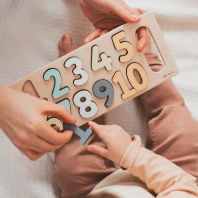 Pastel Numbers Puzzle Montessori Toys Baby Shower Gift Wooden Toddler Toys Gift For Kids 1 2 3 Year Old Waldorf Math Learning Toys