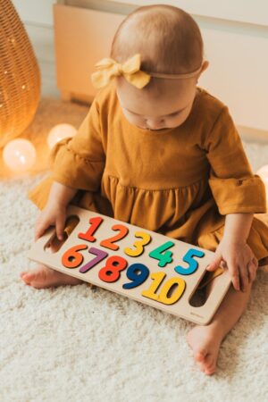 Pastel Rainbow Numbers Puzzle - Christmas Gift for Girl