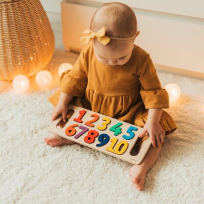 Pastel Rainbow Numbers Puzzle - Christmas Gift for Girl