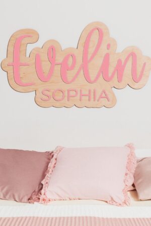 Minimalist Baby Wall Name Sign, Personalized Nursery Decor, Baby Shower Gift, Custom Wooden Name Sign, Boho Wall Art For Kids