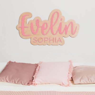 Minimalist Baby Wall Name Sign, Personalized Nursery Decor, Baby Shower Gift, Custom Wooden Name Sign, Boho Wall Art For Kids